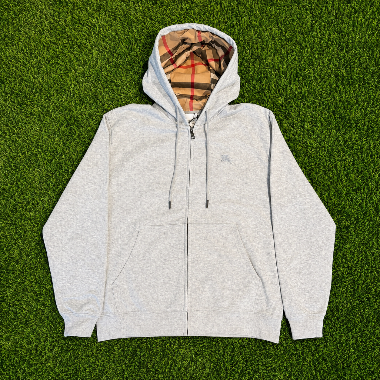 Burberry Zip-up Hoodie Grey